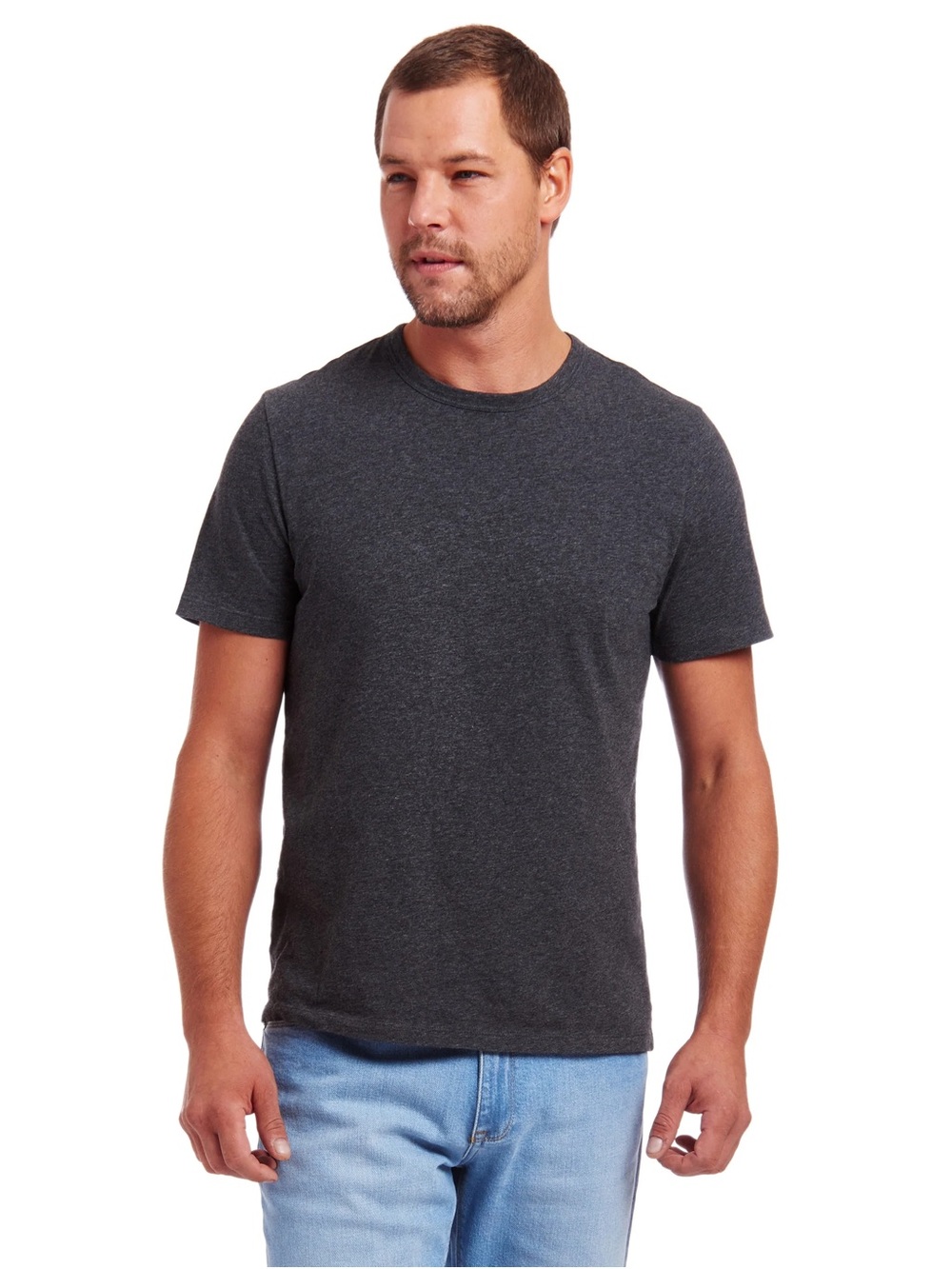 Mott & Bow Driggs Men's Short-Sleeve Crewneck T-Shirt in Charcoal Heather